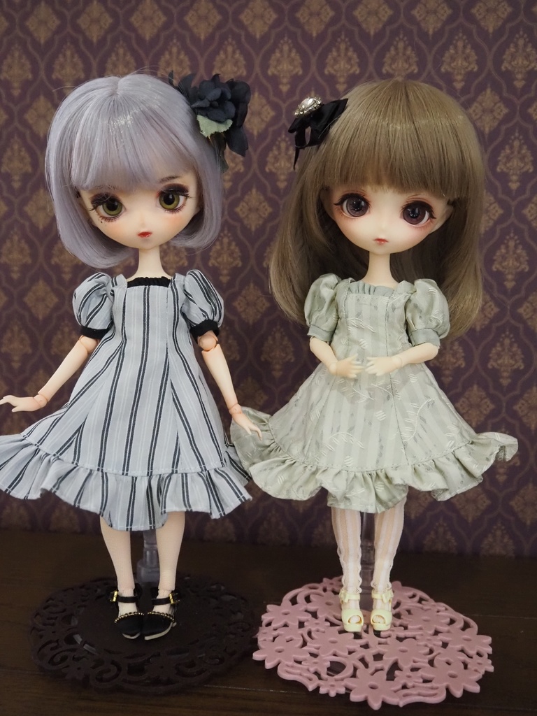 ストライブワンピース(半袖)