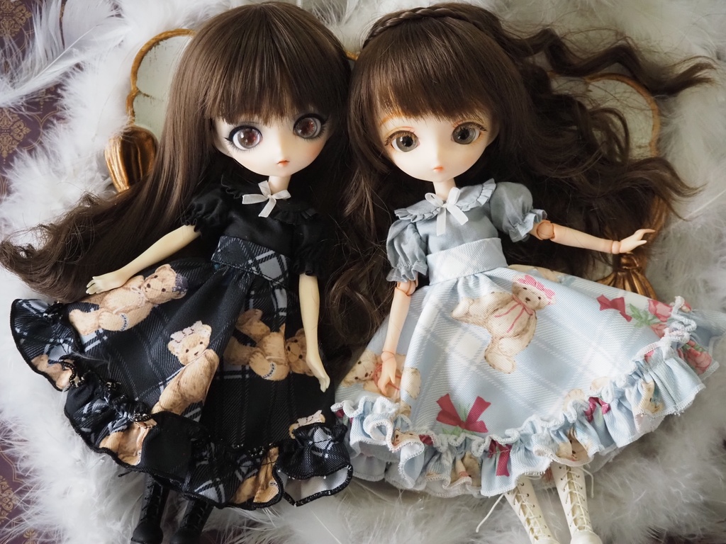 チェックベアスカート