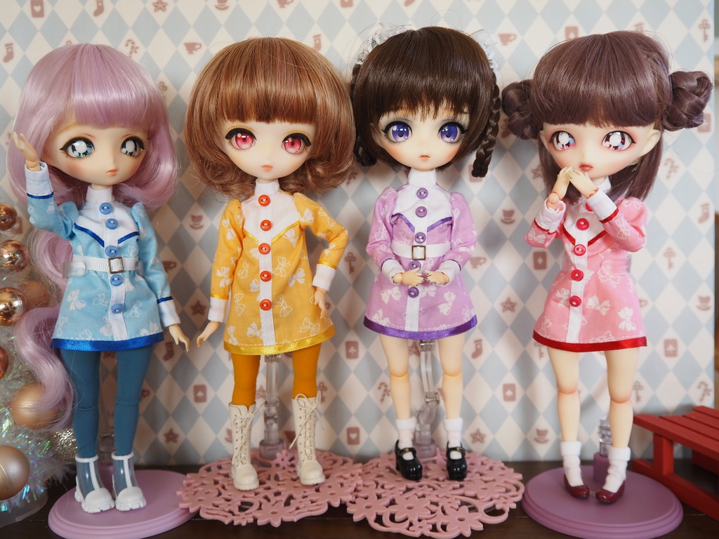 ボタンワンピース