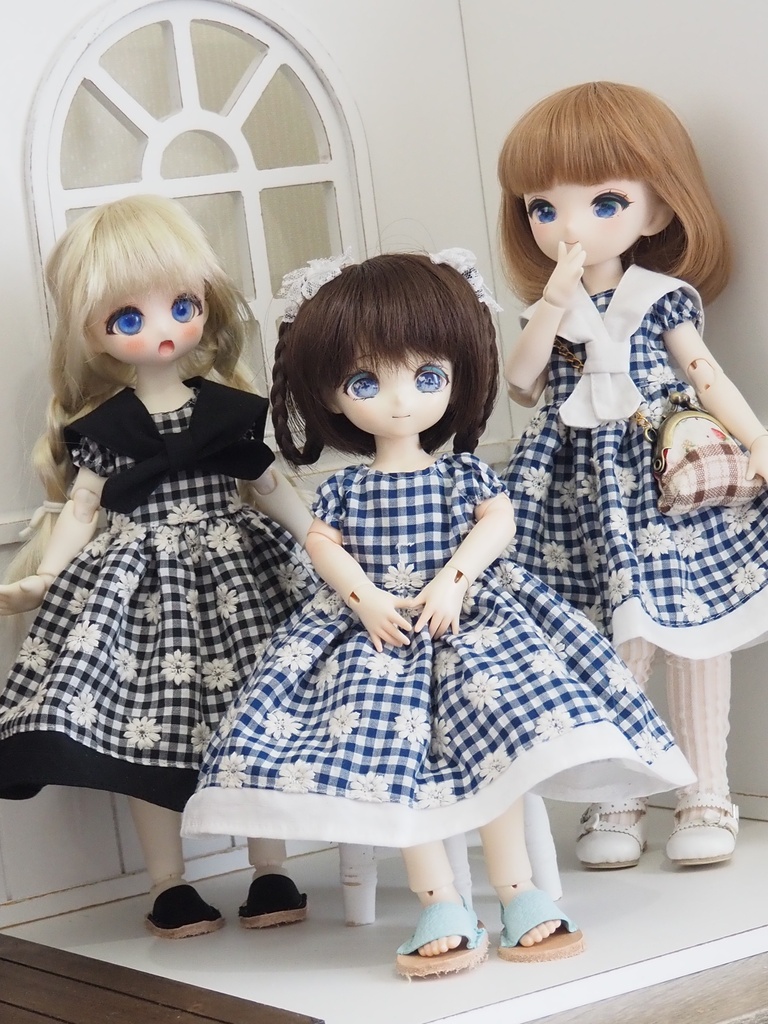 【幼SDサイズ】付け襟ワンピース