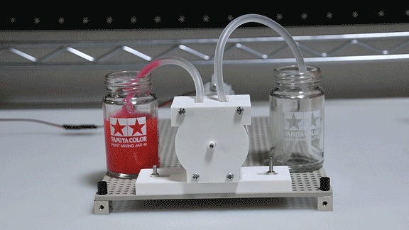 蠕動ポンプ(チューブポンプ)【3Dプリンタ向け、3Dデータ】