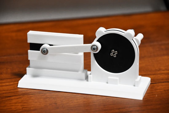 機械の仕組みを体験①(スライダクランク構造)【3Dプリンタ向け、3Dデータ】