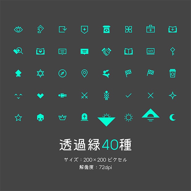 TRPGアイコン40種×11パターン
