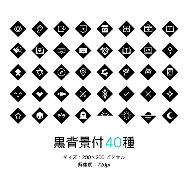 TRPGアイコン40種×11パターン