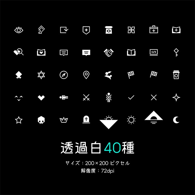 TRPGアイコン40種×11パターン