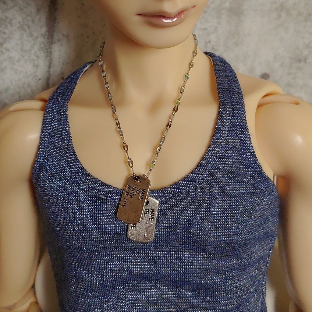 IDプレート(認識票 ドッグタグ)ネックレス ドール用