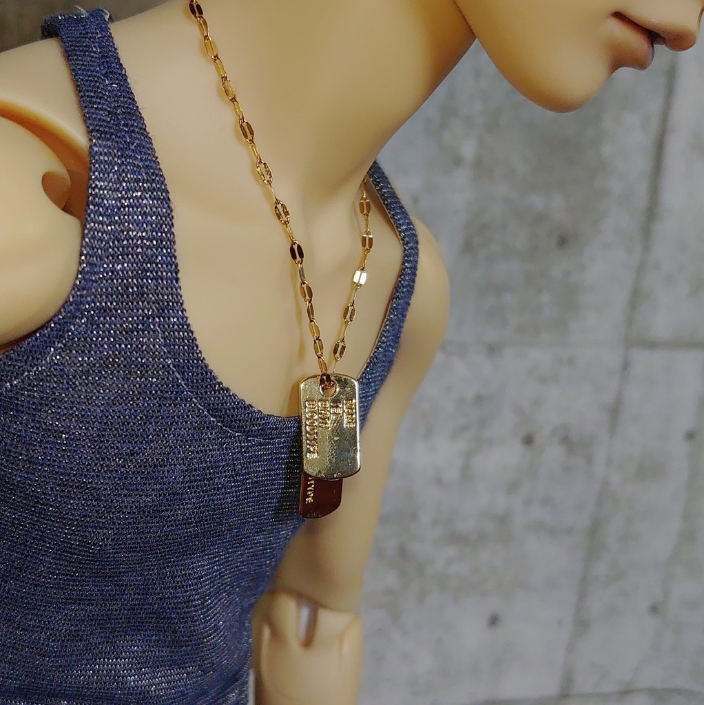 IDプレート(認識票 ドッグタグ)ネックレス ドール用