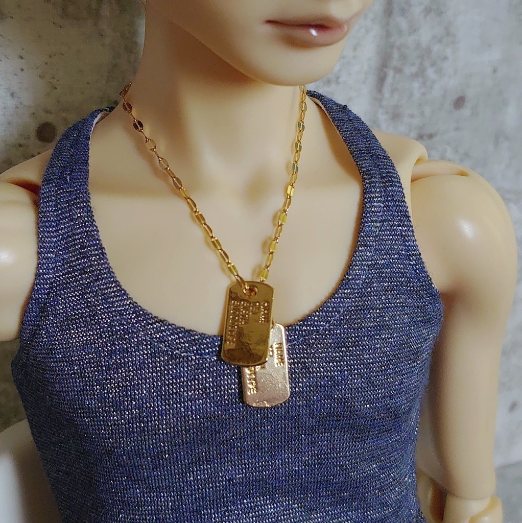 IDプレート(認識票 ドッグタグ)ネックレス ドール用