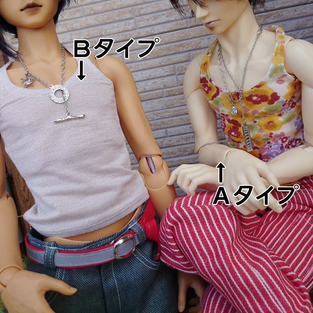 月の満ち欠けプレートのマンテルネックレス ドール用