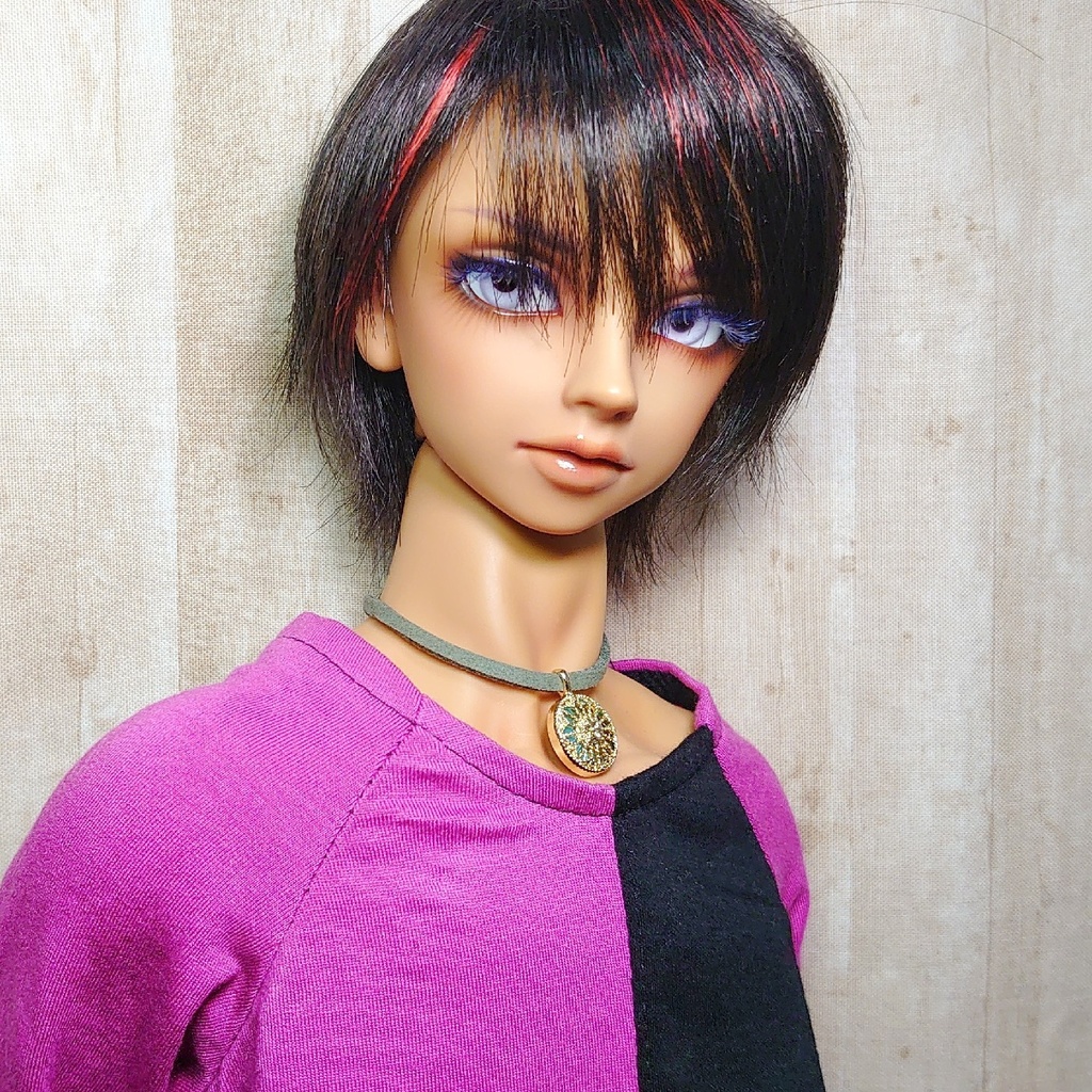 革ひものメタルチャームネックレス