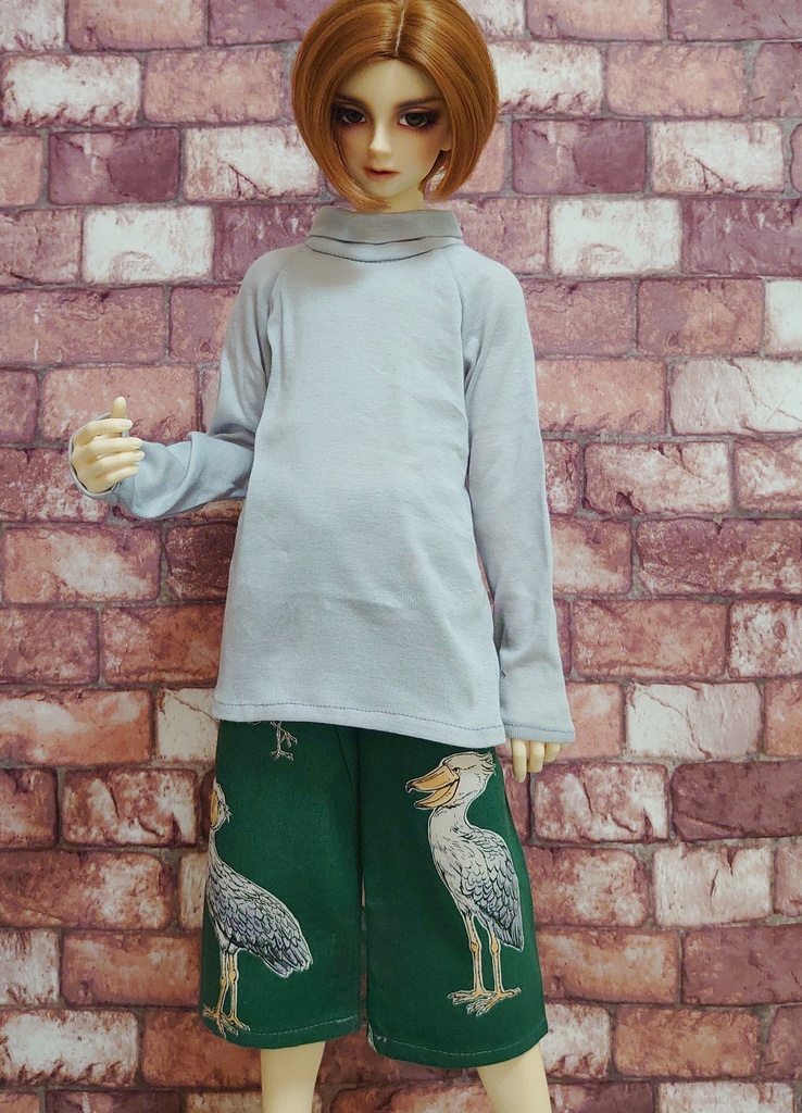 ハシビロコウがいっぱいのルームパンツ