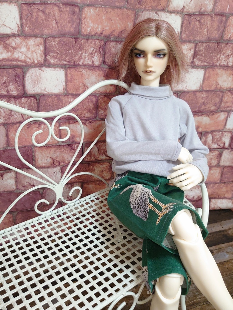 ハシビロコウがいっぱいのルームパンツ