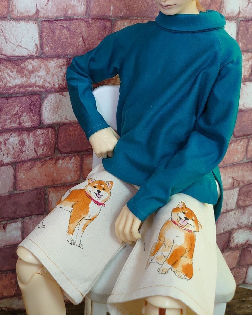 柴犬がいっぱいのルームパンツ