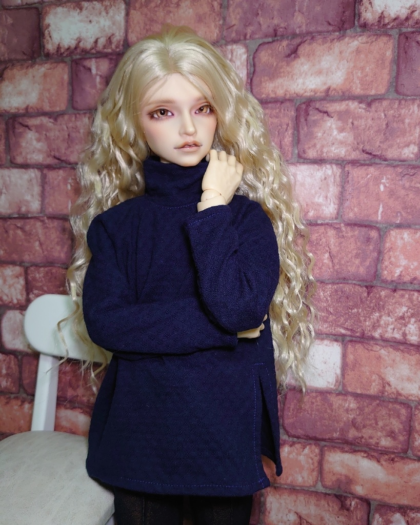 ネックレス付き ルーズネックカットソー