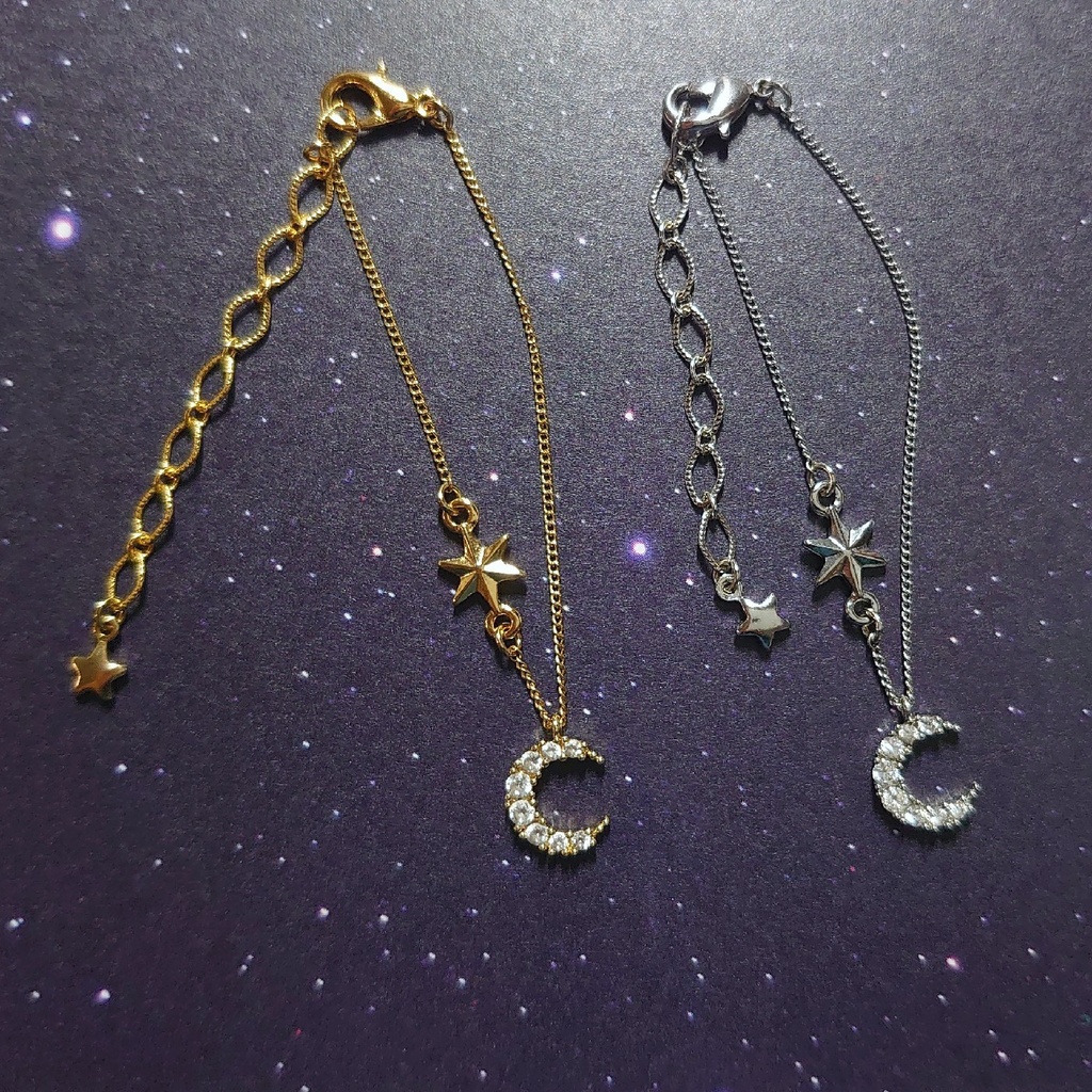 一番星輝く三日月のネックレス