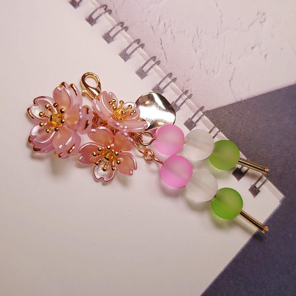 桜咲く～三色団子～のもちマス用アクセサリーチャーム