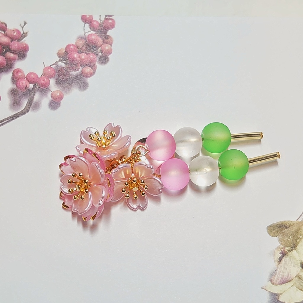 桜咲く～三色団子～のもちマス用アクセサリーチャーム