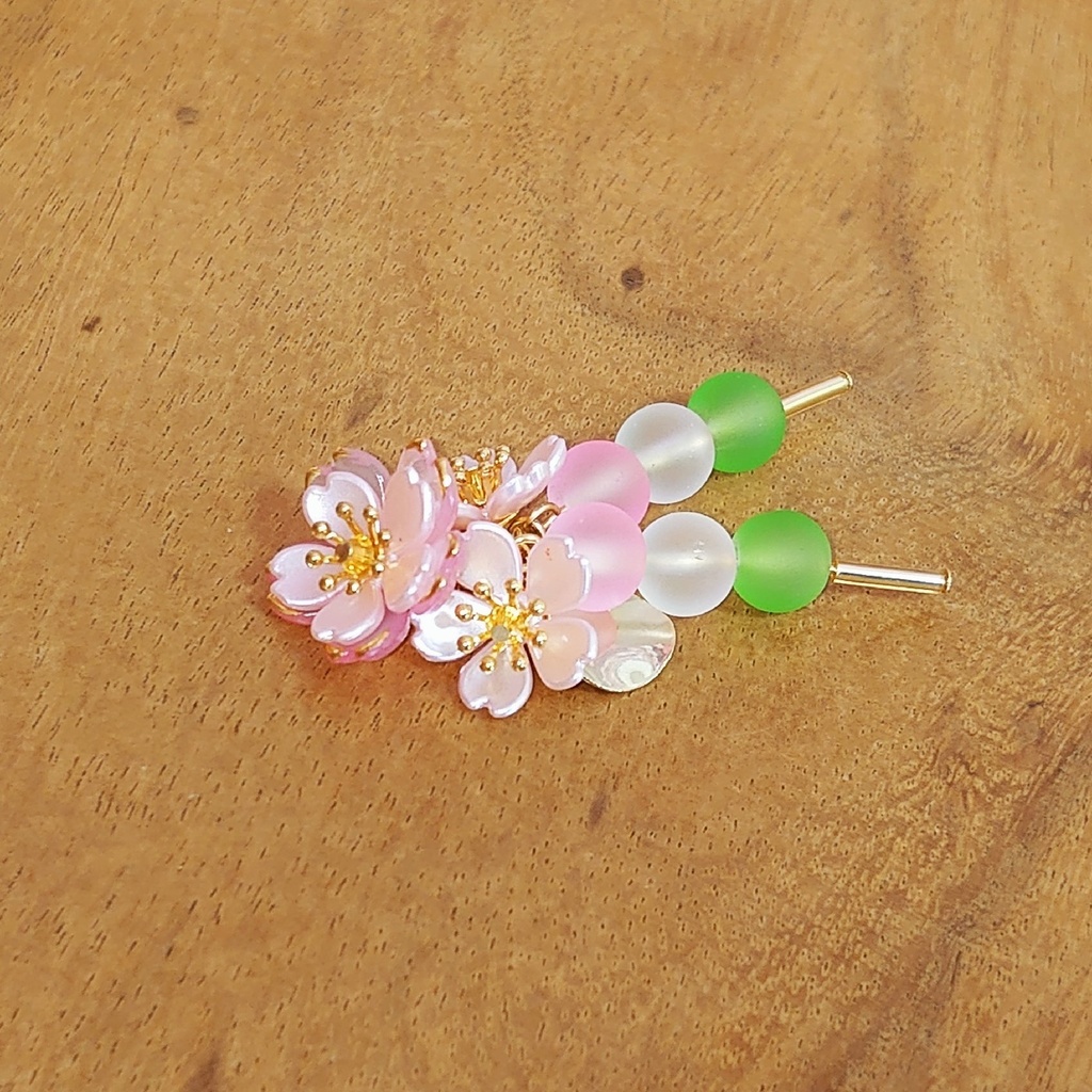 桜咲く~三色団子~のもちマス用アクセサリーチャーム