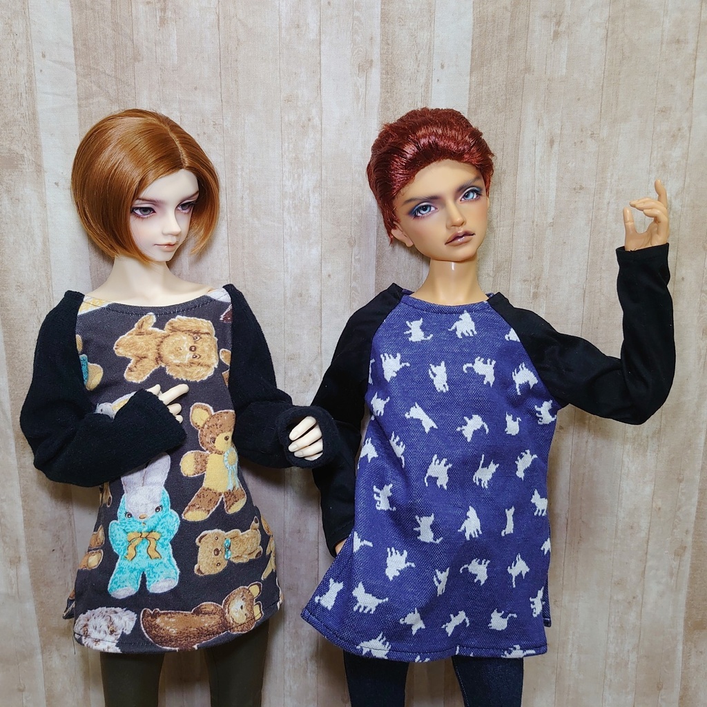 ラグランカットソー（柄物）