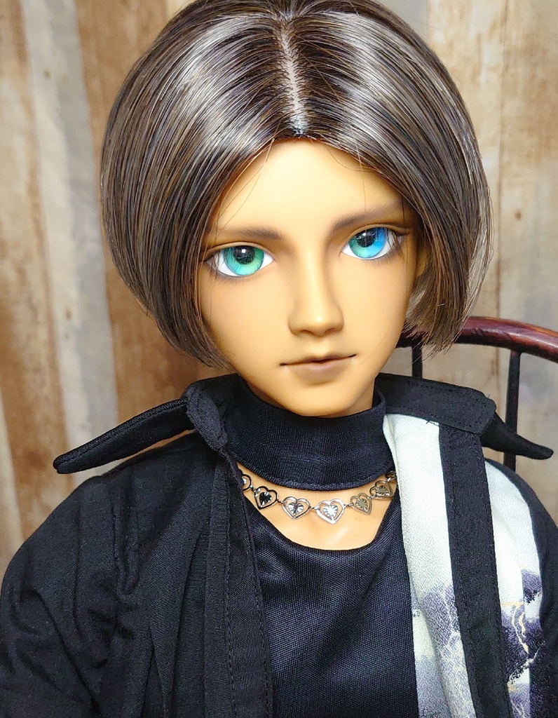 ステンレス製 Radiant hearts bracelet(ドール用ネックレス兼用)