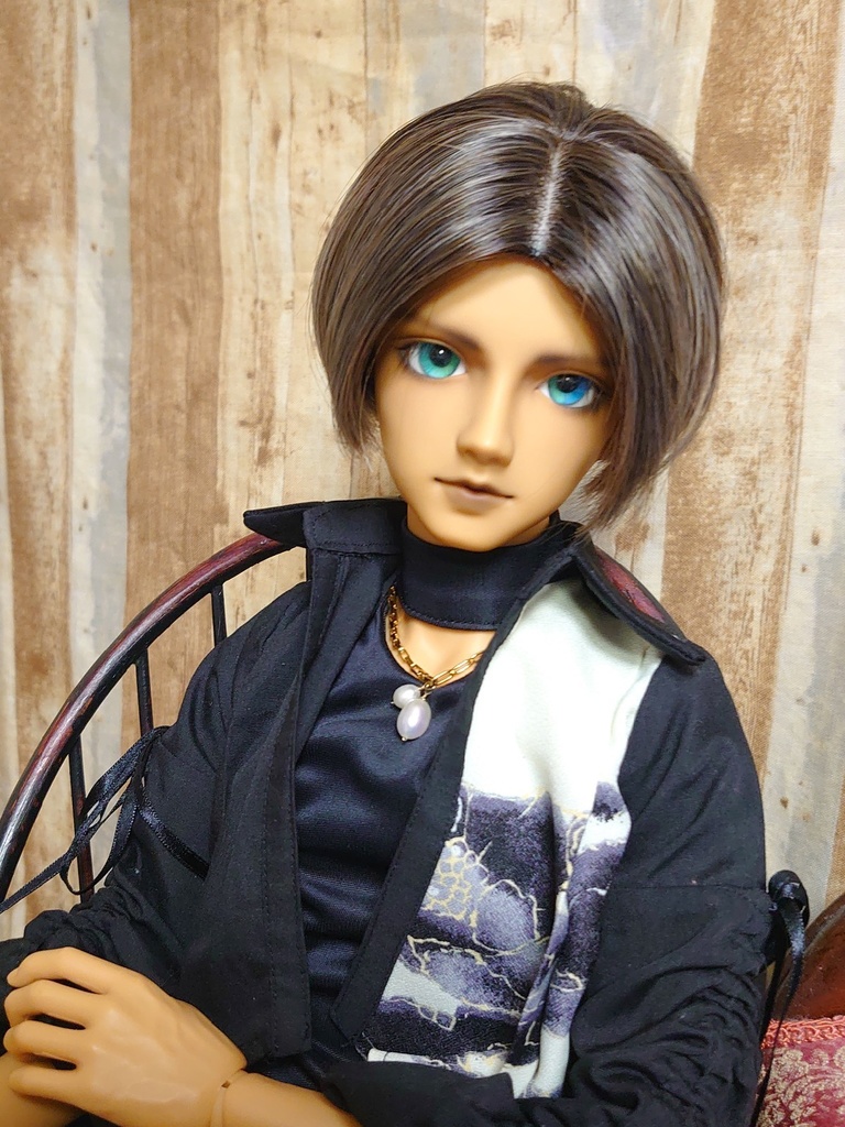 ステンレス製 ステンレス製 淡水パールとアシンメトリーチェーンのブレスレット(ドール用ネックレス兼用)