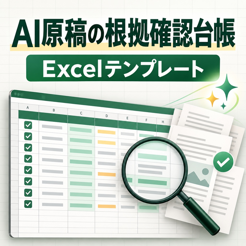 AI原稿の根拠確認台帳【Excelテンプレート】