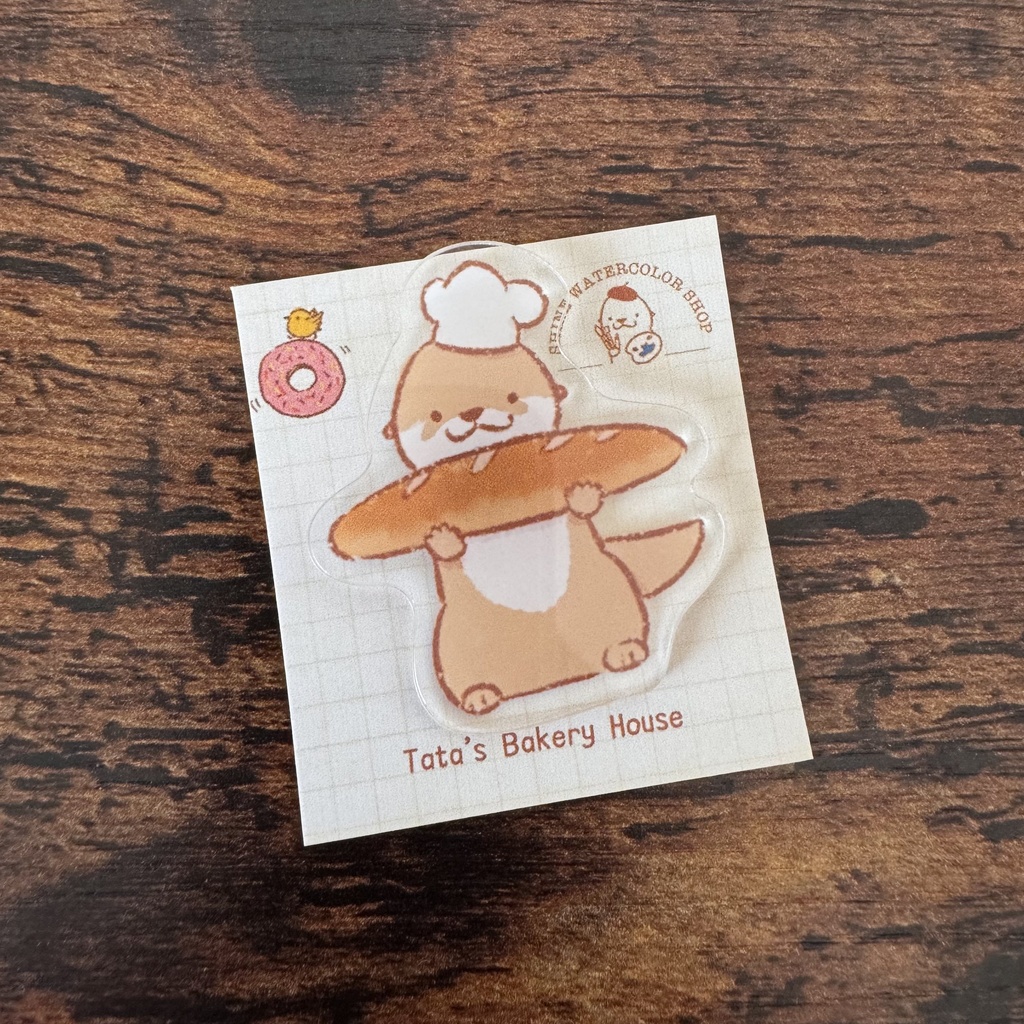 OtterTataベーキングシリーズ可愛いカワウソアクリルマグネット