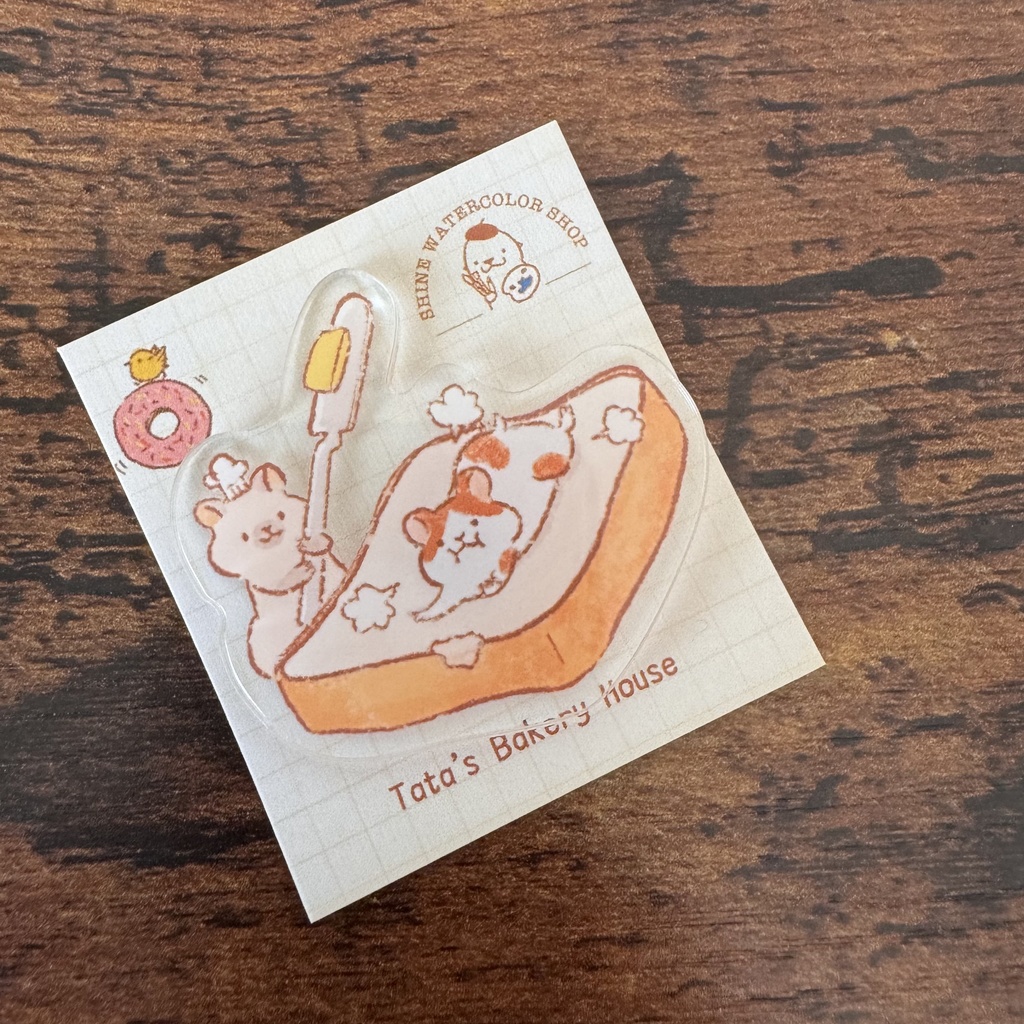 OtterTataベーキングシリーズ可愛いカワウソアクリルマグネット
