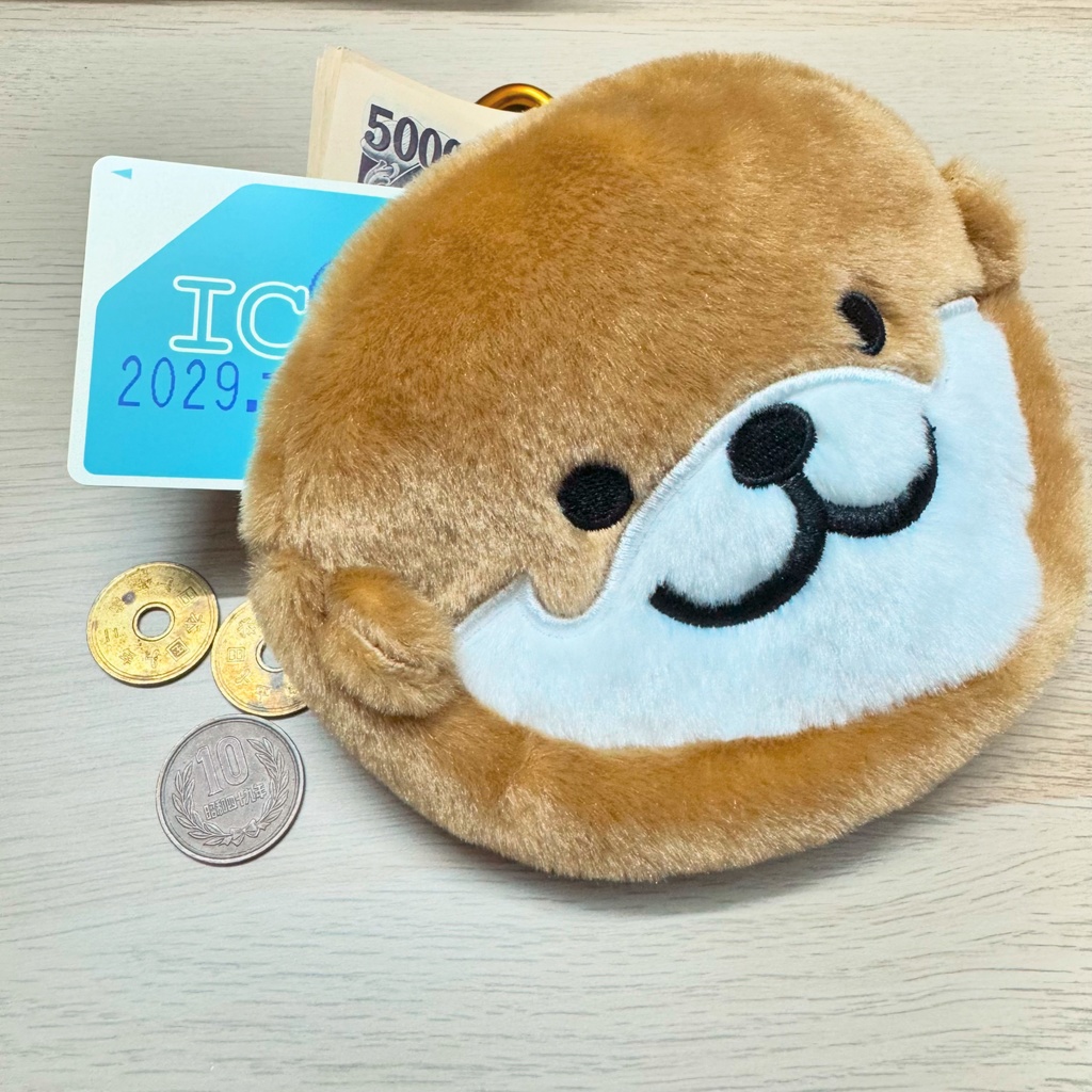 カワウソぬいぐるみコインポーチ・ギフト収納ポーチ