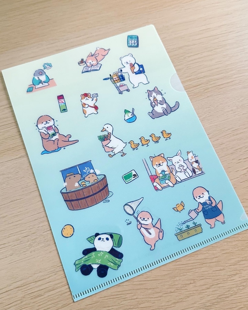 Shineかわいい動物の暮らしA5クリアファイル