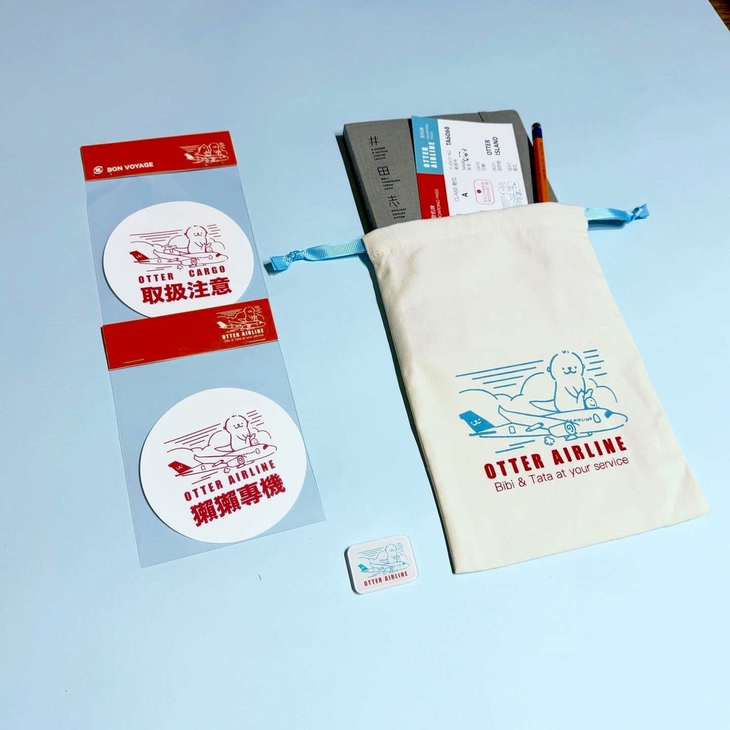 OTTER AIRLINEカワウソ航空限定巾着袋