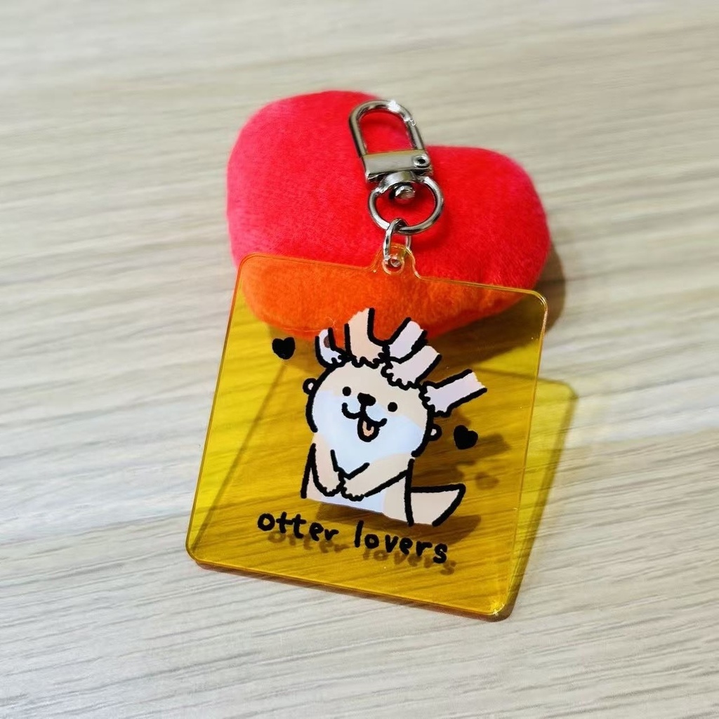 Otter Loversカワウソラバーズアクリルキーホルダー