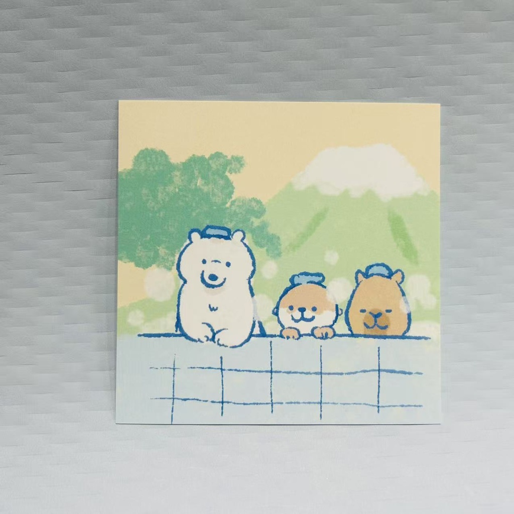 白熊の温泉ポストカード