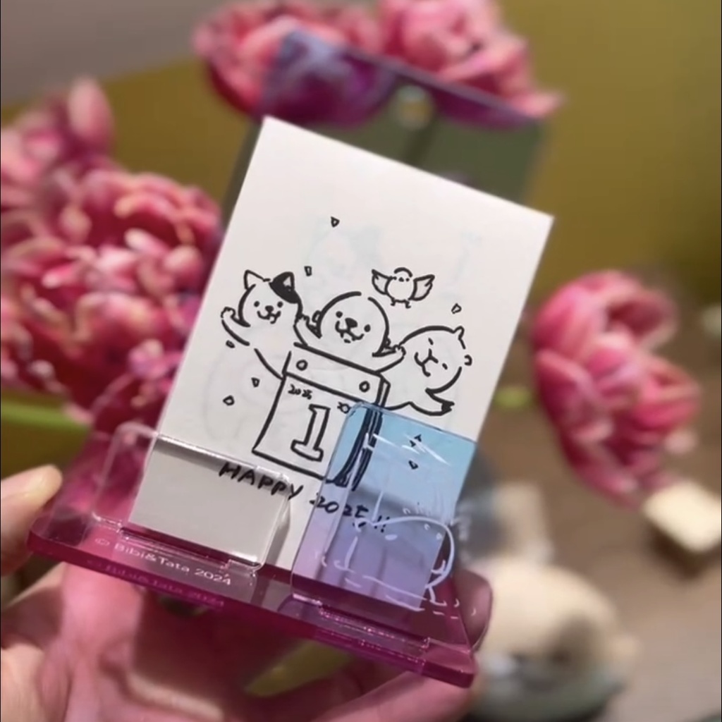 Shineイラストカワウソ＆カピバラ動物2025年カレンダー ミニ日付塗り絵卓上カレンダー