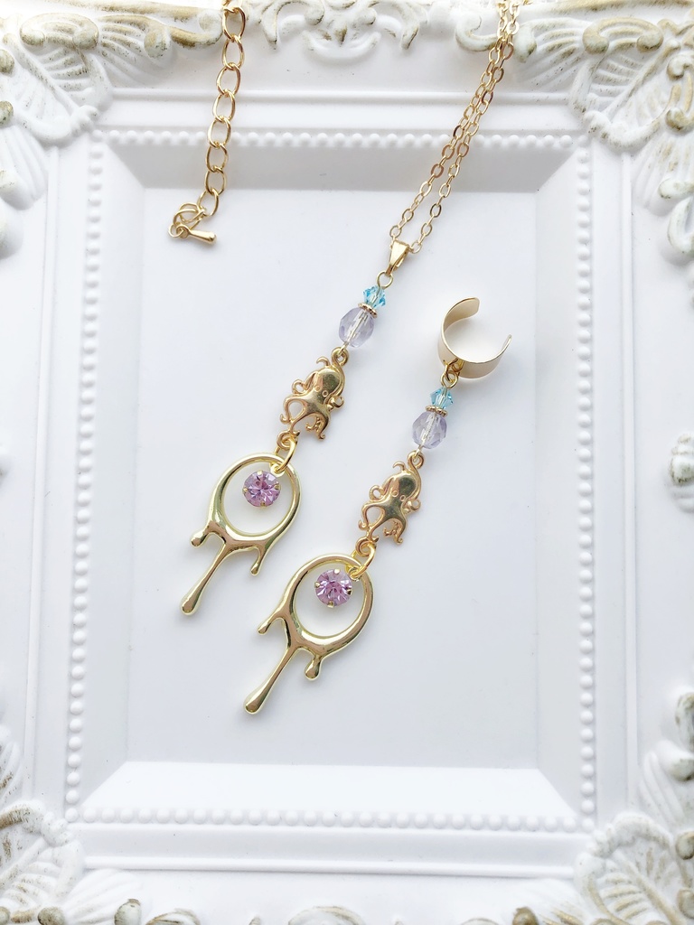【🌈🕒】🐙🌟さんイメージネックレス・イヤーカフス