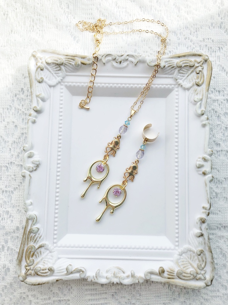【🌈🕒】🐙🌟さんイメージネックレス・イヤーカフス