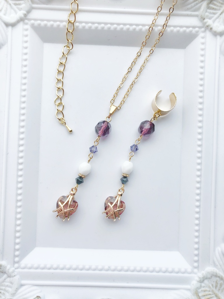 【🌈🕒】🤝さんイメージネックレス・イヤーカフス