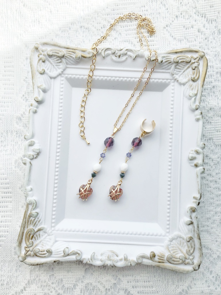 【🌈🕒】🤝さんイメージネックレス・イヤーカフス