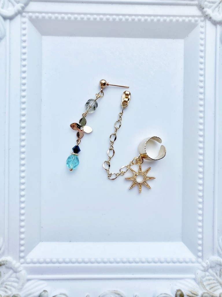 【🌈🕒】🔺イメージ片耳ピアス(イヤリング)イヤーカフス