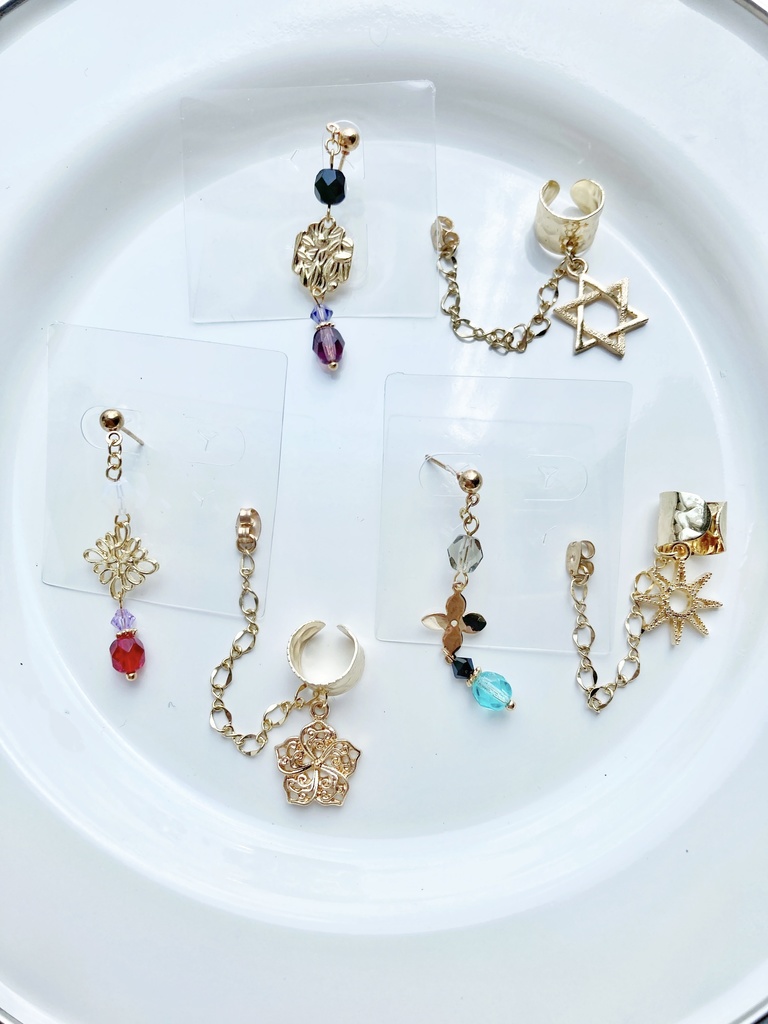 【🌈🕒】🔺イメージ片耳ピアス(イヤリング)イヤーカフス