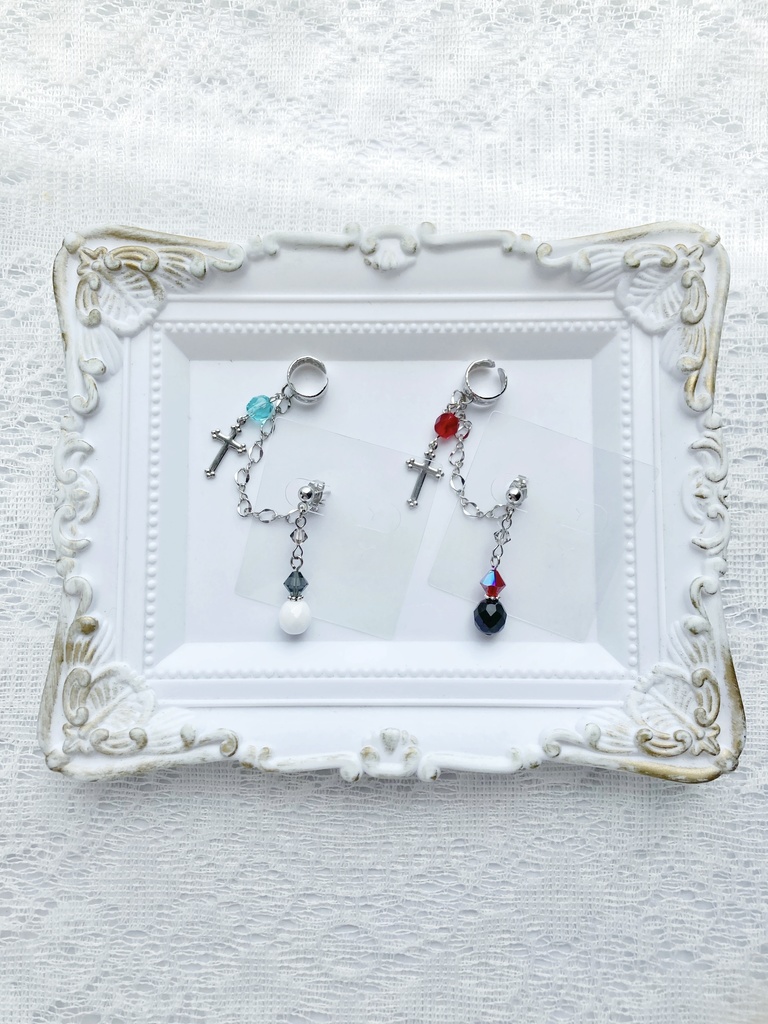 【🌈🕒】くろのわイメージ片耳ピアス&イヤカフ