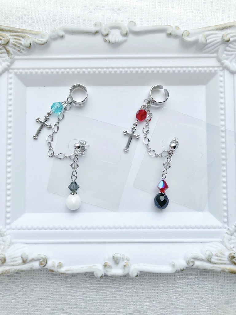 【🌈🕒】くろのわイメージ片耳ピアス&イヤカフ