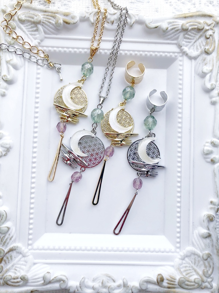 【🌈🕒】🥷🔫さんイメージネックレス・イヤーカフス