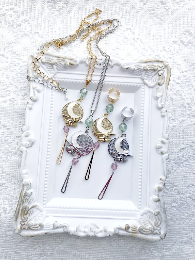 【🌈🕒】🥷🔫さんイメージネックレス・イヤーカフス