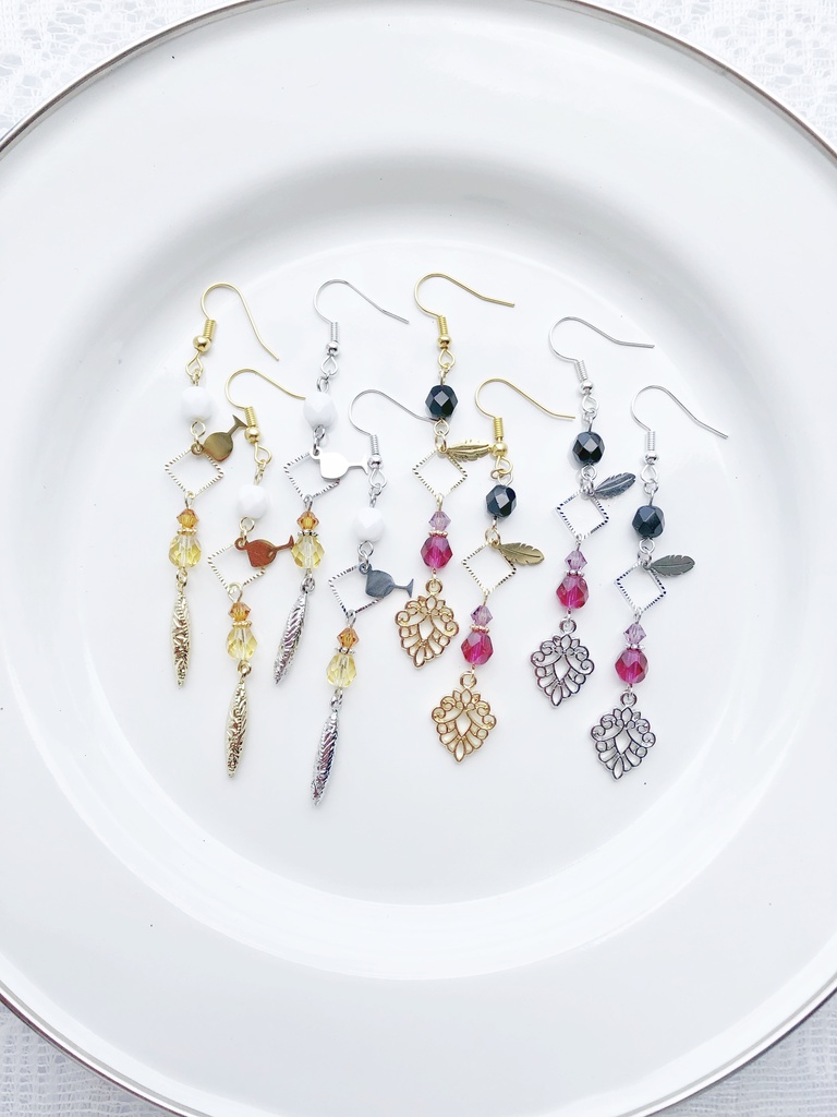 【🌈🕒】🍝🍷さん・♦️☕️さんイメージピアス(イヤリング)