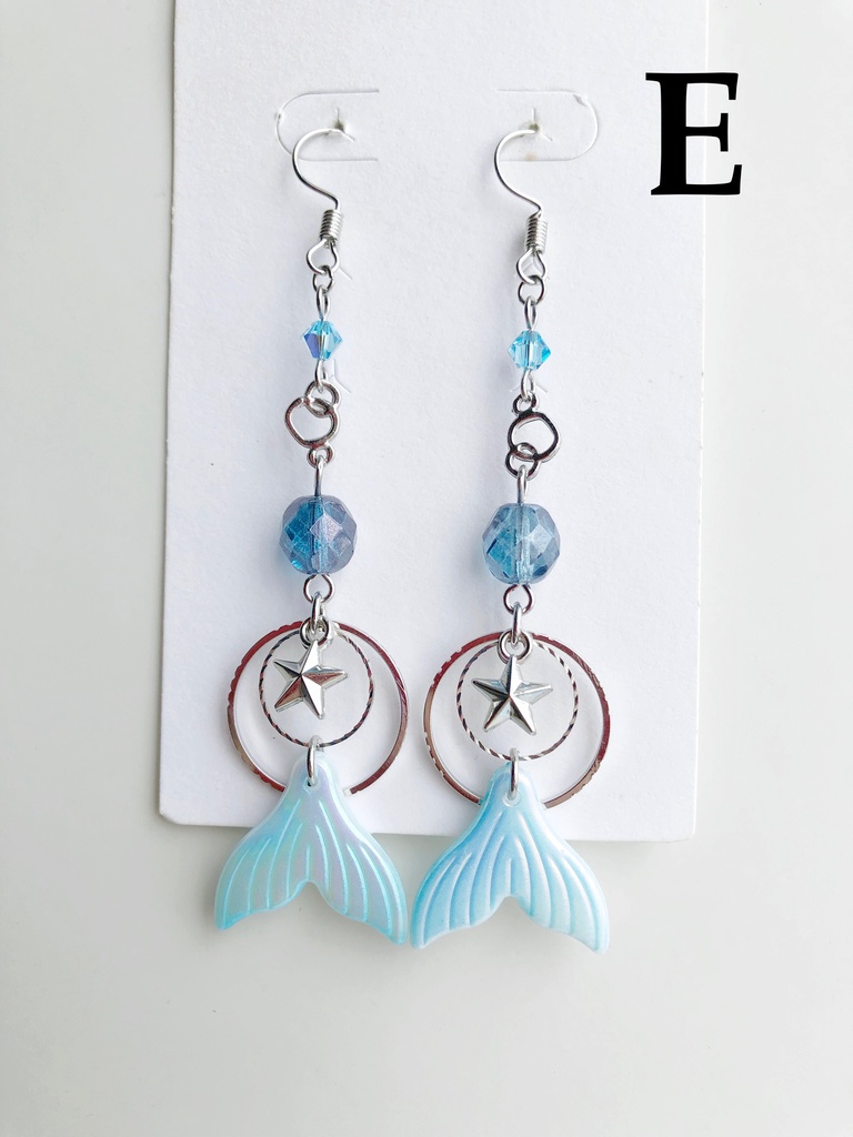 【オリジナル】星とセイレーンのピアス(イヤリング)