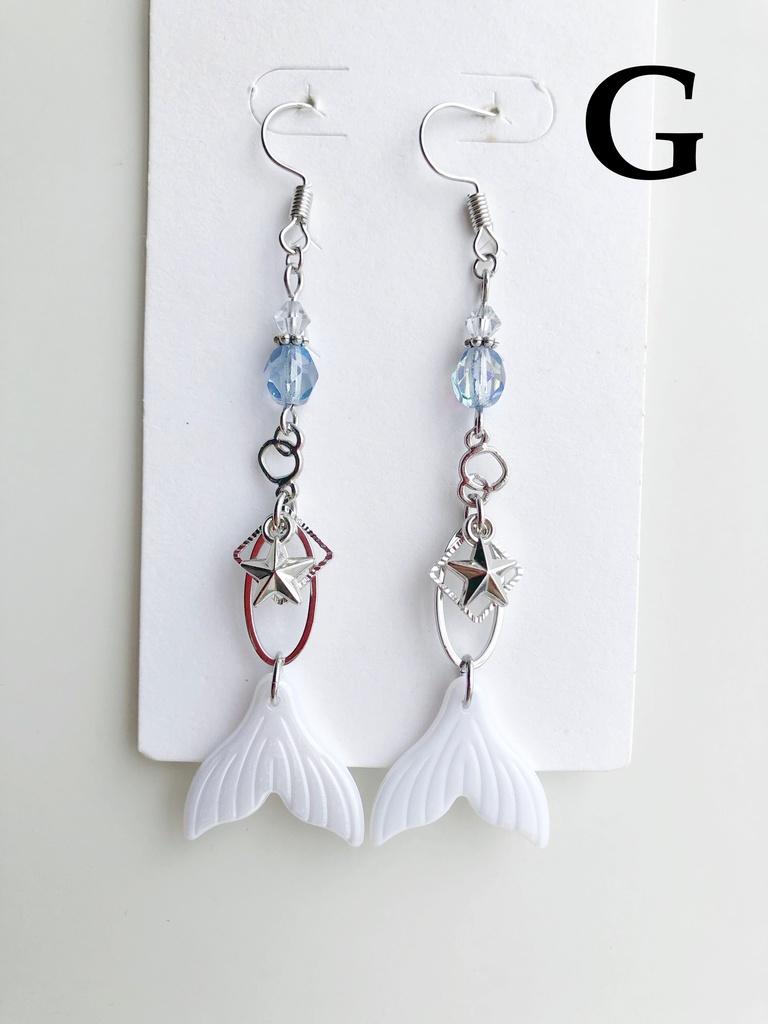 【オリジナル】星とセイレーンのピアス(イヤリング)