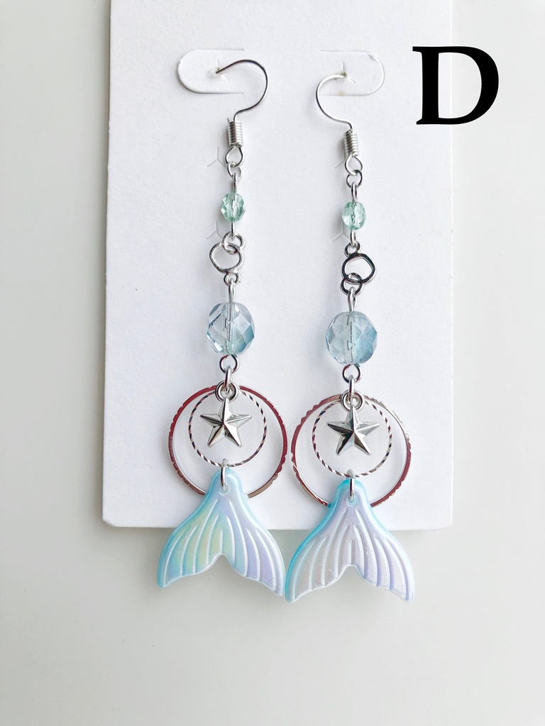 【オリジナル】星とセイレーンのピアス(イヤリング)
