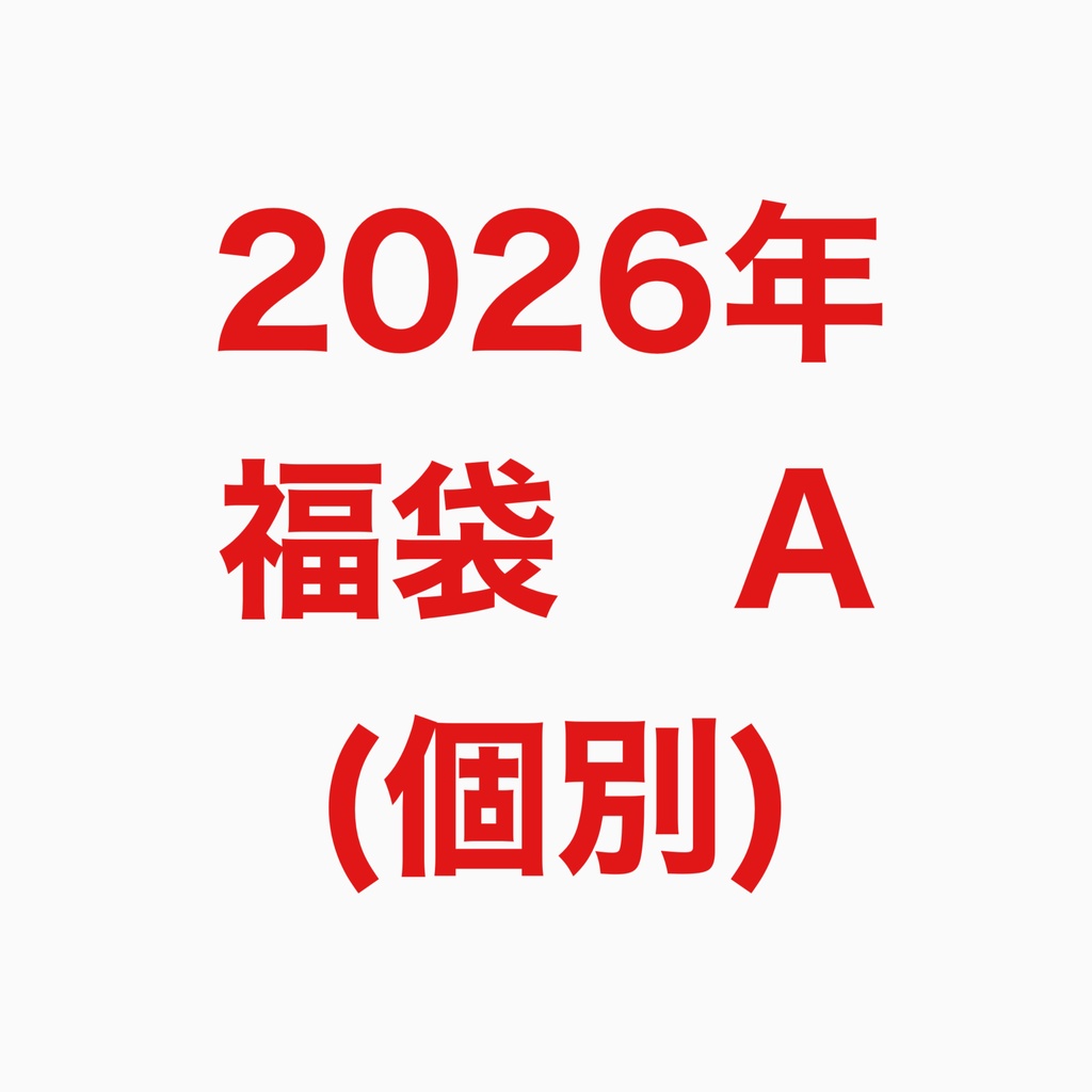 【🌈🕒】2026年福袋Ａ(個人/3500円)