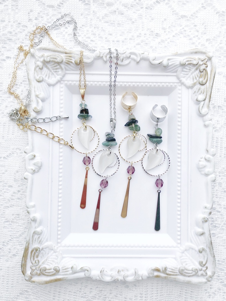 【🌈🕒】🥷🔫さんイメージネックレス・イヤーカフス